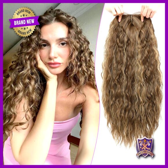 Curly Hair Topper Lightweight Clip-In Extensions Natural-Looking Volume Coverage